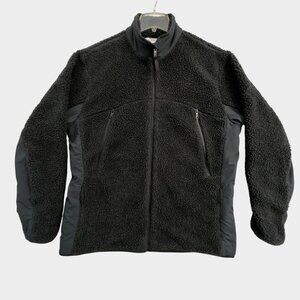 Hill City Jacket Mens XL Black Sherpa Fleece High Pile Pockets Lined Urban